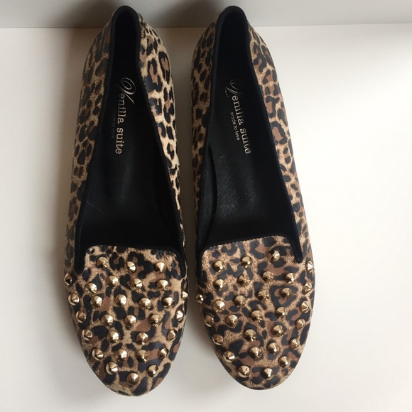 Vanilla Suite Leopard Studded Flats - Picture 2 of 5